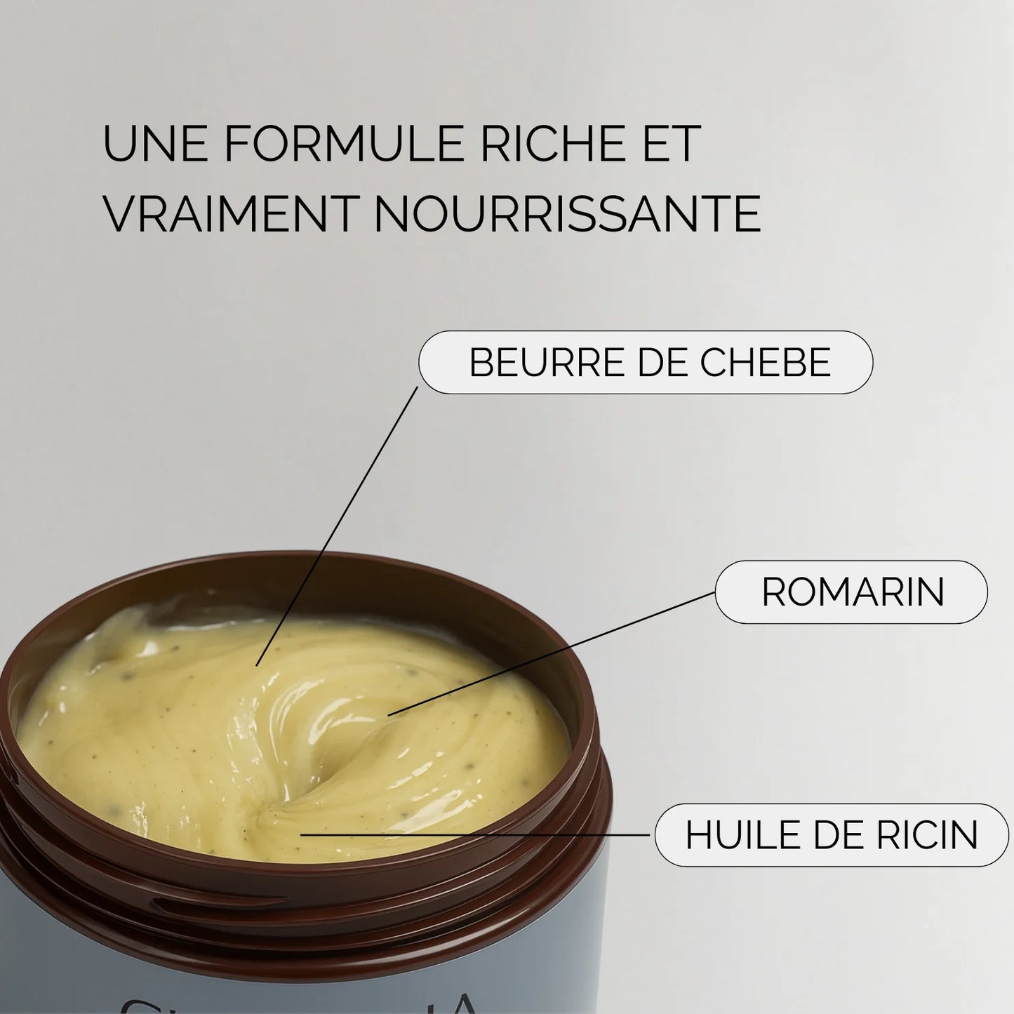 Masque cheveux nourrissant au beurre de chébé