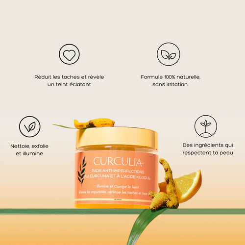 Pads Nettoyants au Curcuma 3 en 1